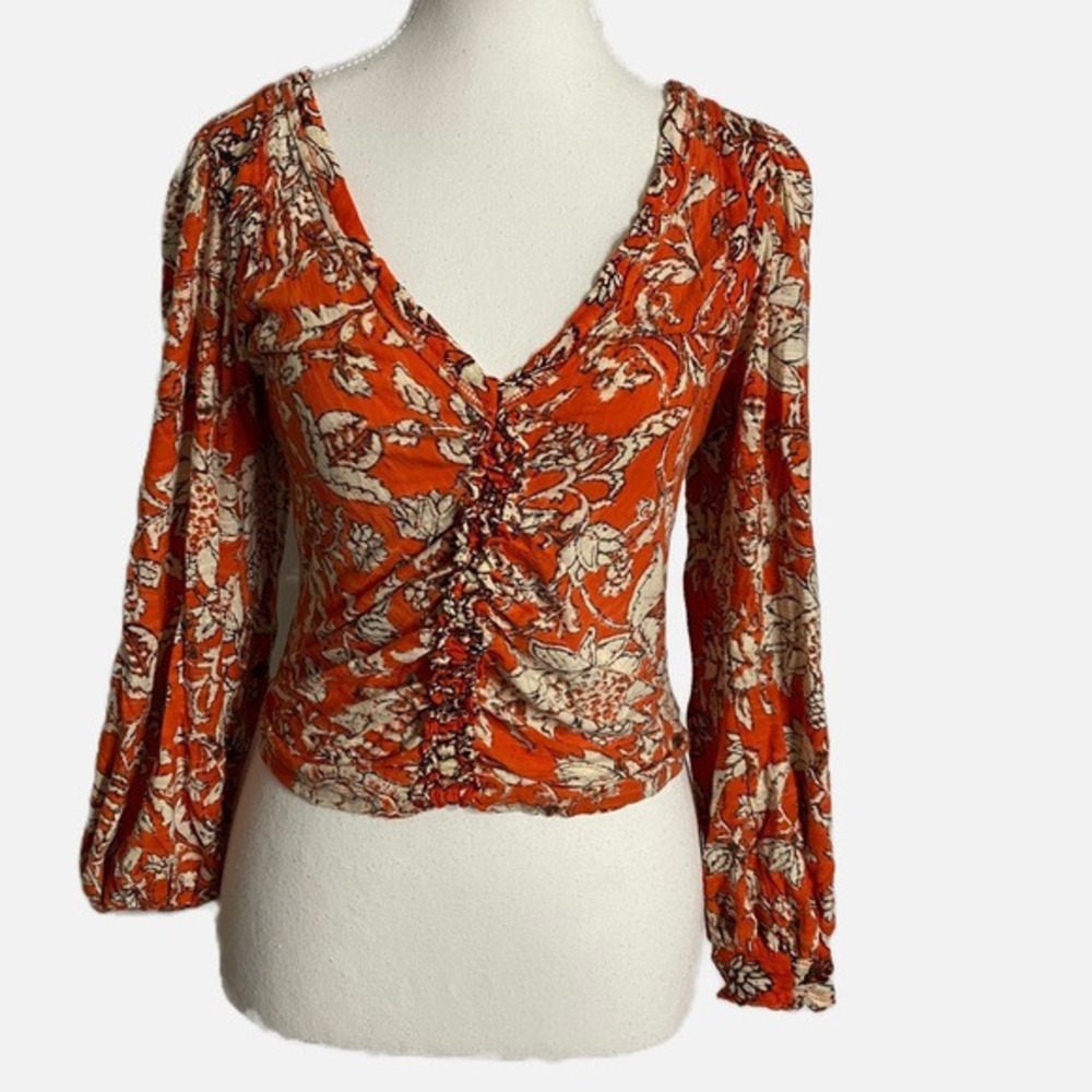 Free People Say The Word‎ Top / Ruby Red Combo Cropped Top